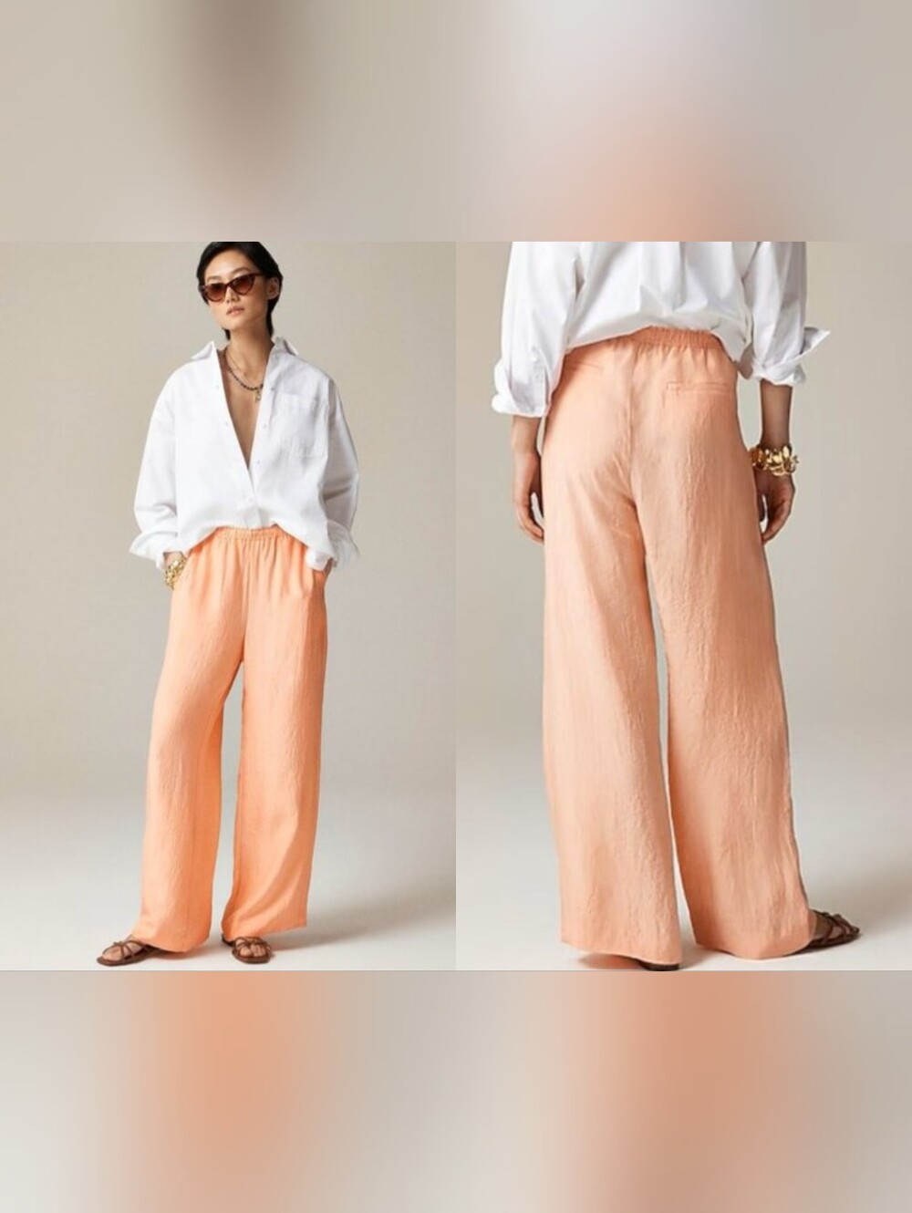 J.Crew Stratus pant in textured satin
